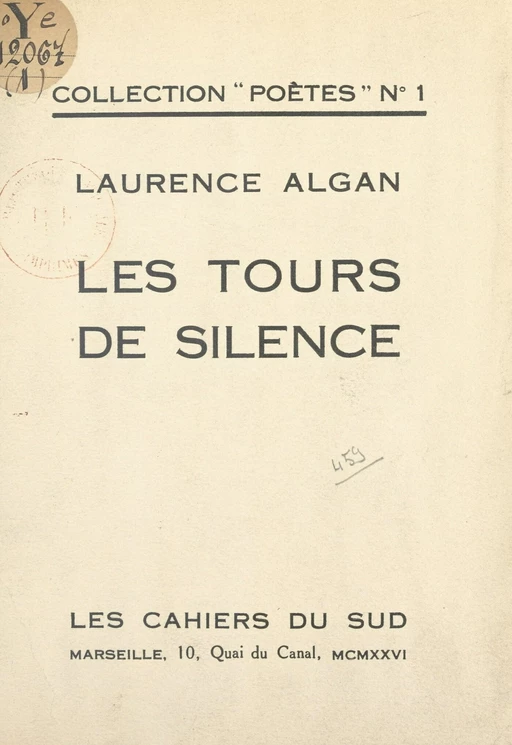 Les tours de silence - Laurence Algan - FeniXX réédition numérique