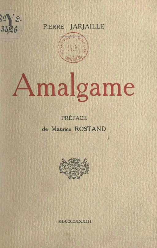 Amalgame - Pierre Jarjaille - FeniXX réédition numérique