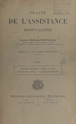 Traité de l'assistance hospitalière (1)