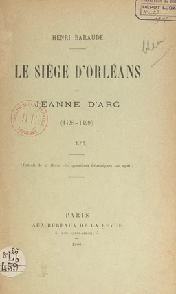 Le siège d'Orléans et Jeanne d'Arc (1428-1429)