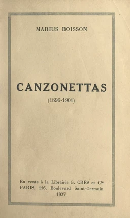 Canzonettas (1896-1901)