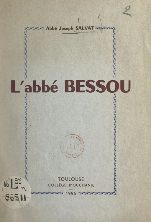 L'abbé Bessou - Joseph Salvat - FeniXX réédition numérique