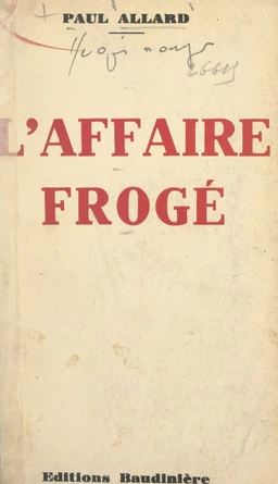 L'affaire Frogé