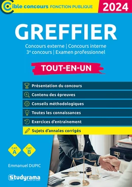 Greffier – Tout-en-un - Catégories A et B - Concours 2024