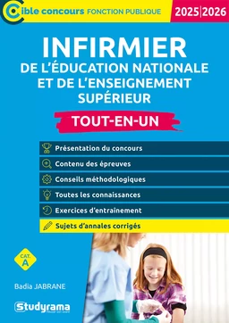 Infirmier de l’Éducation nationale et de l’enseignement supérieur - Tout-en-un - Catégorie A - Concours 2025-2026