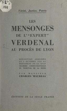 Les mensonges de « l'expert » Verdenal au procès de Lyon