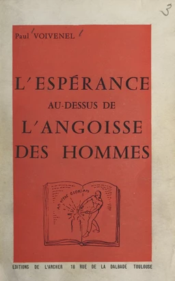 L'espérance au-dessus de l'angoisse des hommes