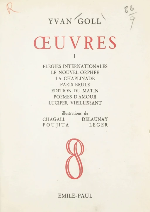 Œuvres (1) - Yvan Goll - FeniXX réédition numérique