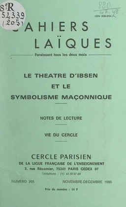 Le théâtre d'Ibsen et le symbolisme maçonnique