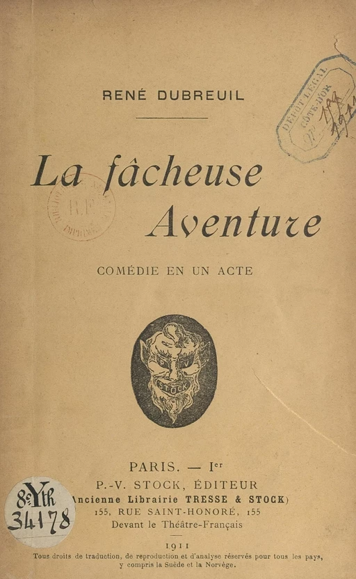 La fâcheuse aventure - René Dubreuil - FeniXX réédition numérique