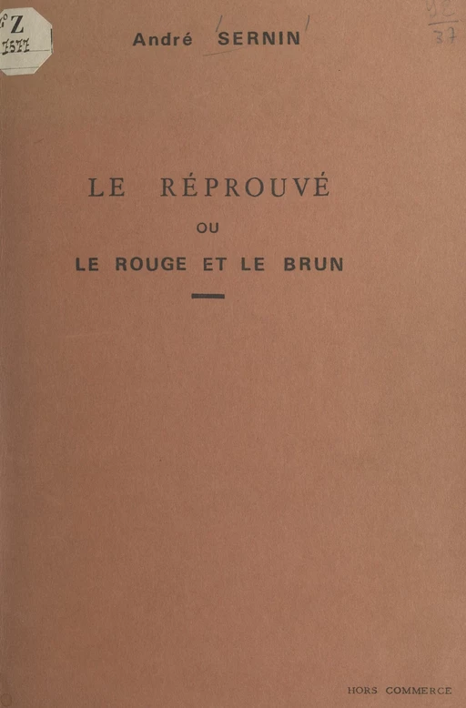 Le réprouvé - André Sernin - FeniXX réédition numérique