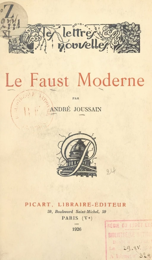 Le Faust moderne - André Joussain - FeniXX réédition numérique