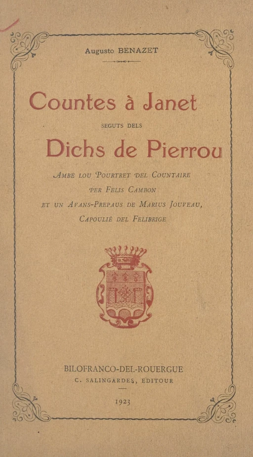 Countes à Janet - Augusto Benazet - FeniXX réédition numérique