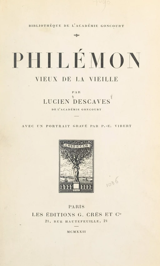 Philémon, vieux de la Vieille - Lucien Descaves - FeniXX réédition numérique