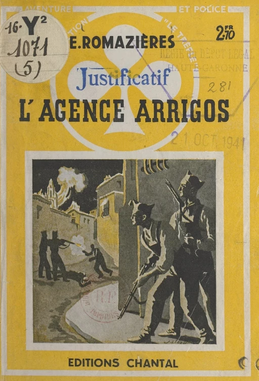 L'Agence Arrigos - Edmond Romazières - FeniXX réédition numérique