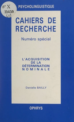 L'acquisition de la détermination nominale