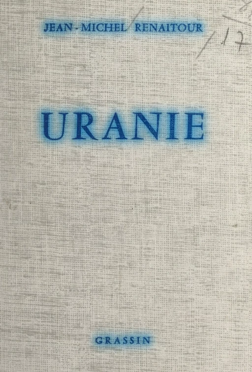 Uranie - Jean-Michel Renaitour - FeniXX réédition numérique