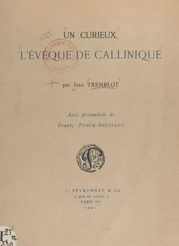 Un curieux, l'évêque de Callinique