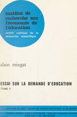 Essai sur la demande d'éducation (2)