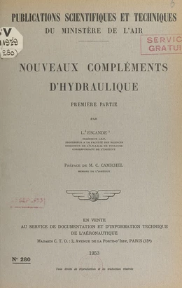 Nouveaux compléments d'hydraulique (1)