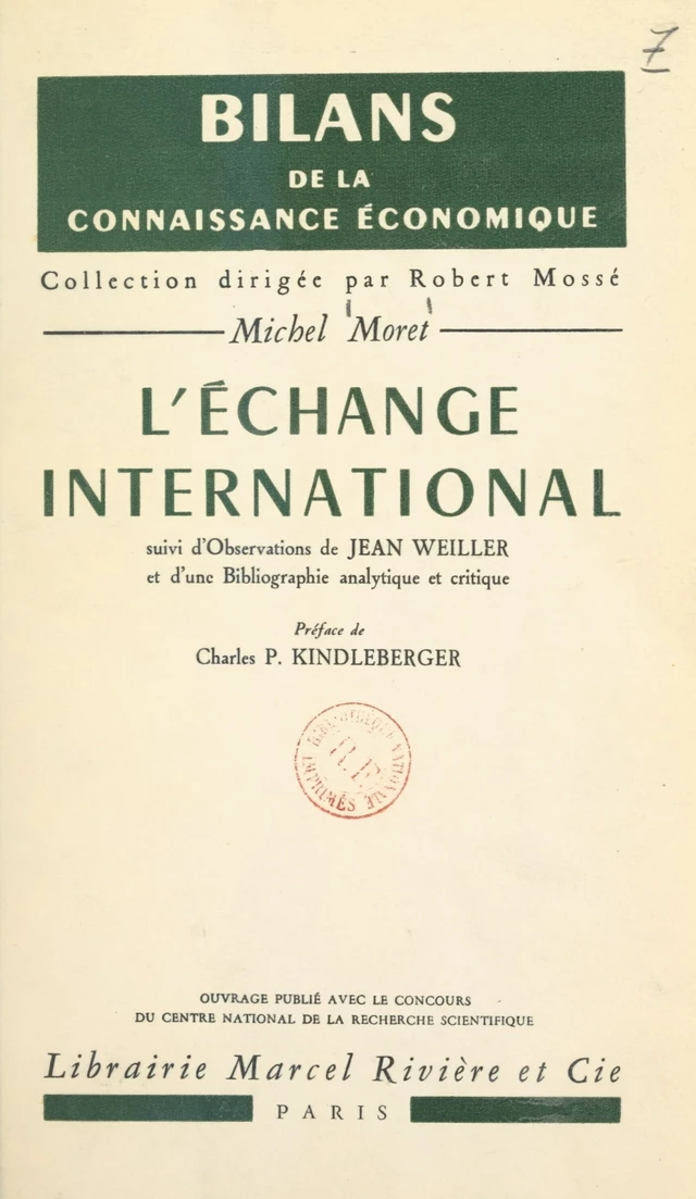 L'échange international - Michel Moret - FeniXX réédition numérique