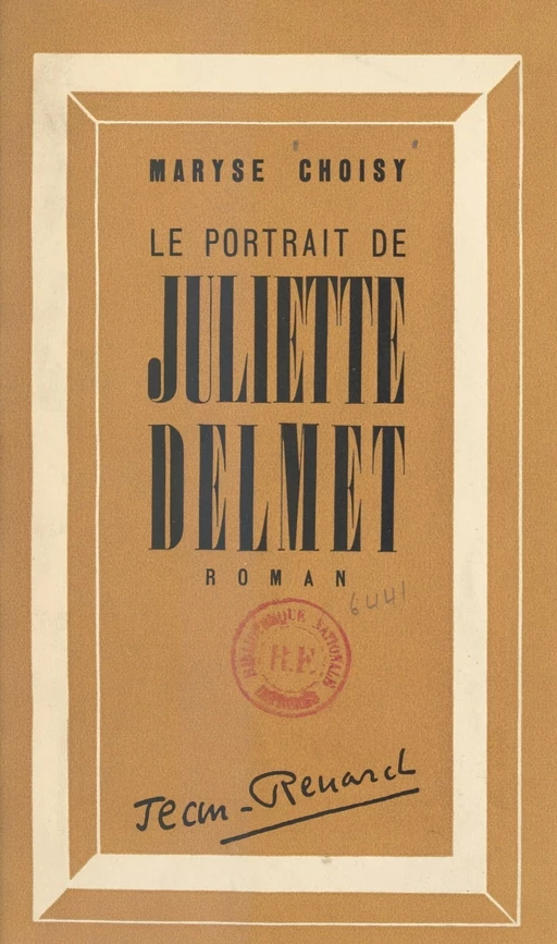 Le portrait de Juliette Delmet - Maryse Choisy - FeniXX réédition numérique