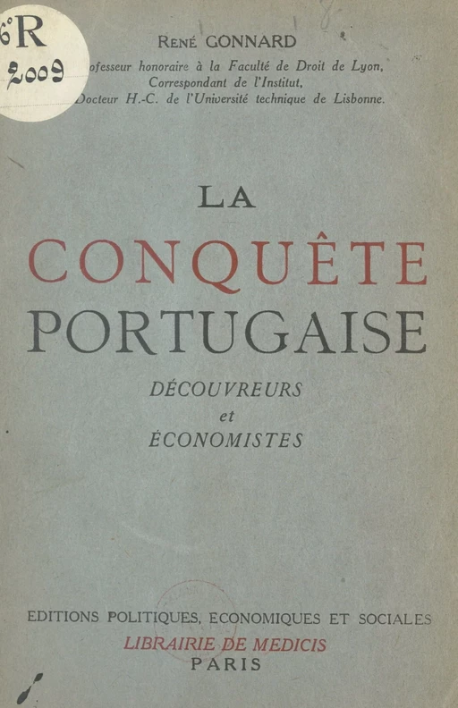 La conquête portugaise - René Gonnard - FeniXX réédition numérique