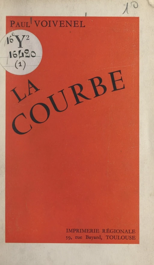 La courbe - Paul Voivenel - FeniXX réédition numérique