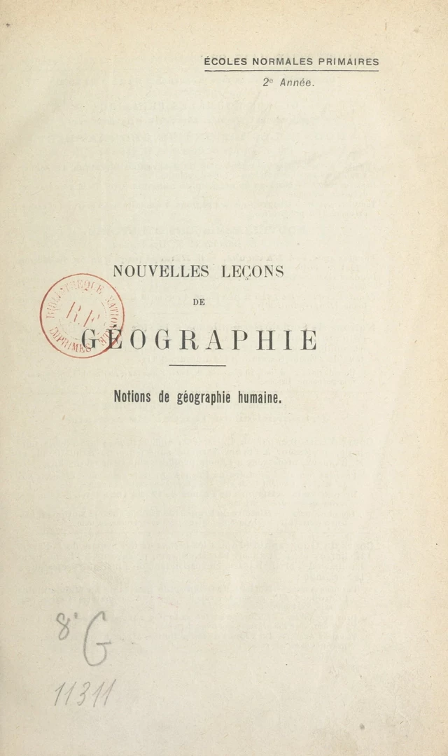 Nouvelles leçons de géographie - Henri Busson, Joseph Fèvre, Henri Hauser - FeniXX réédition numérique