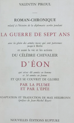 Le chevalier d'Éon et la Guerre de Sept ans