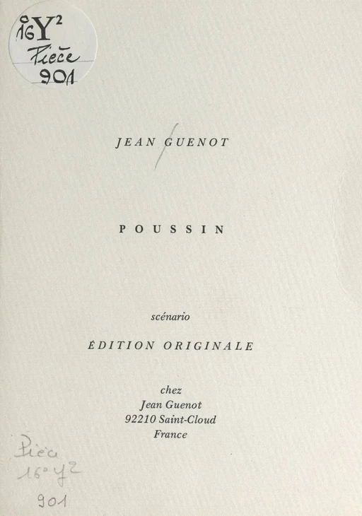 Poussin - Jean Guenot - FeniXX réédition numérique