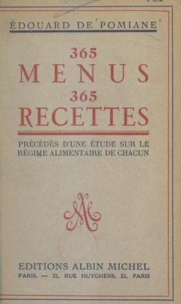 365 menus, 365 recettes