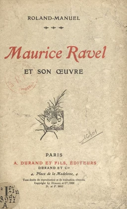 Maurice Ravel et son œuvre