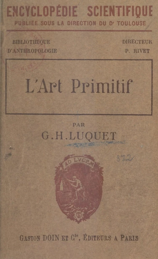 L'art primitif - Georges-Henri Luquet - FeniXX réédition numérique