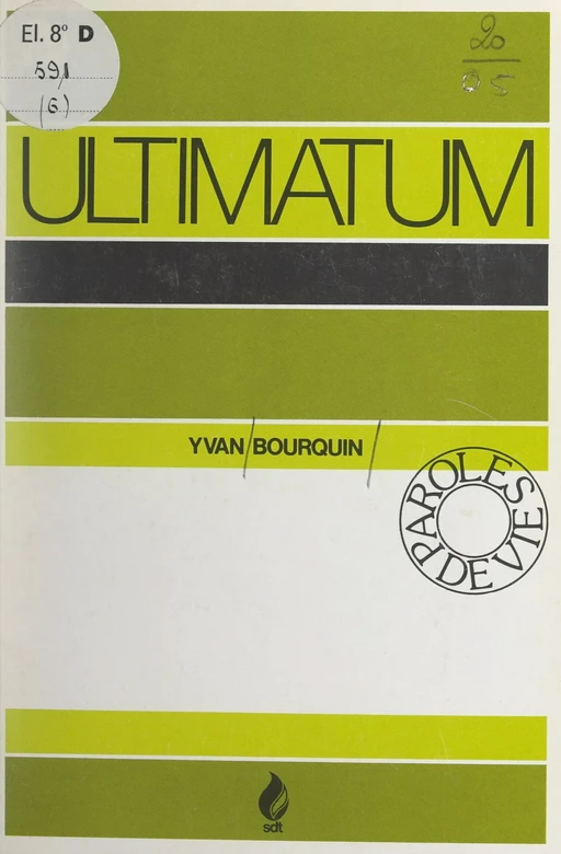 Ultimatum - Yvan Bourquin - FeniXX réédition numérique