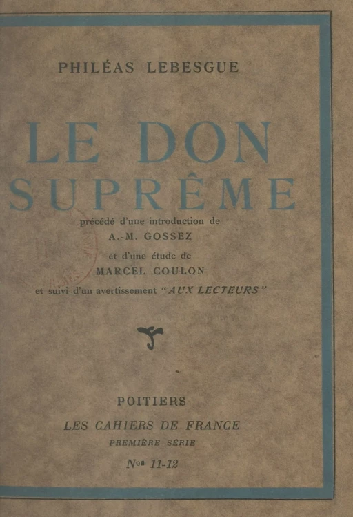 Le don suprême - Philéas Le Besgue - FeniXX réédition numérique