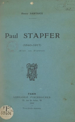 Paul Stapfer (1840-1917)