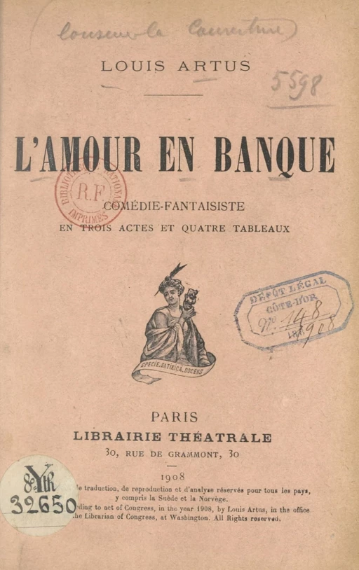 L'amour en banque - Louis Artus - FeniXX réédition numérique