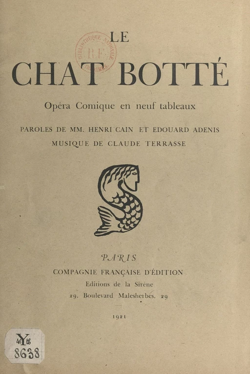 Le chat botté - Édouard Adenis, Henri Cain - FeniXX réédition numérique