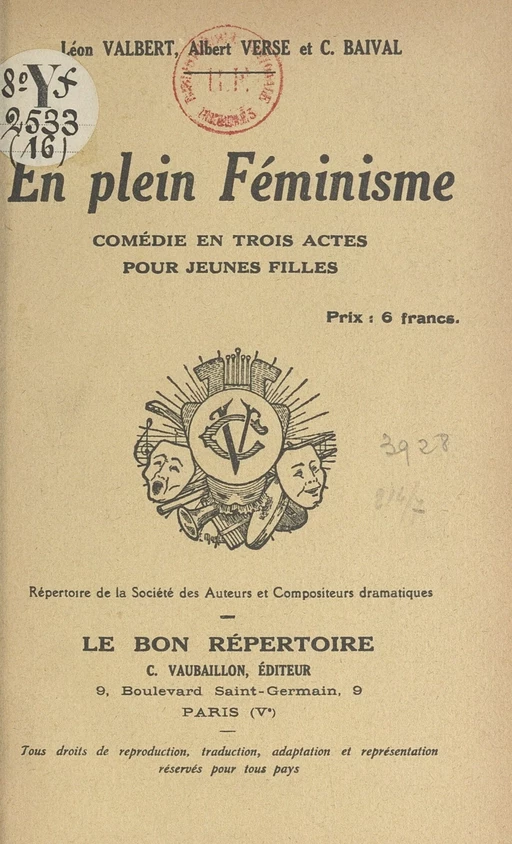 En plein féminisme - Claude Baival, Léon Valbert, Albert Verse - FeniXX réédition numérique