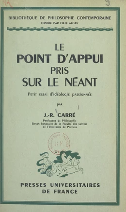 Le point d'appui pris sur le néant