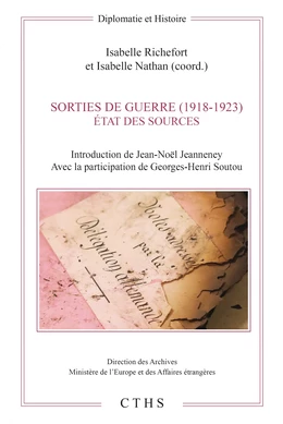 Sorties de guerre (1918-1923)