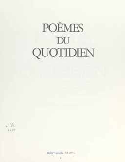 Poèmes du quotidien