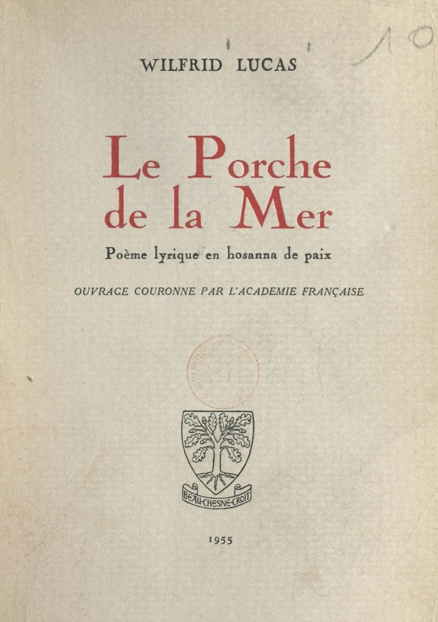 Le porche de la mer - Wilfrid Lucas - FeniXX réédition numérique