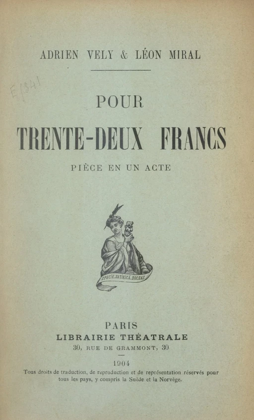 Pour trente-deux francs - Léon Miral, Adrien Vély - FeniXX réédition numérique