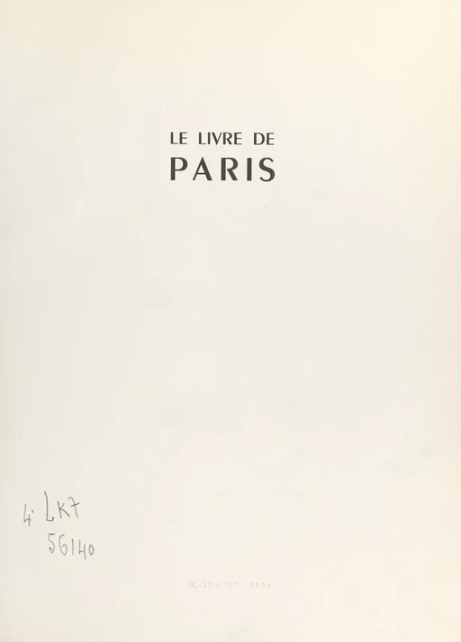 Le livre de Paris - Georges Charensol - FeniXX réédition numérique