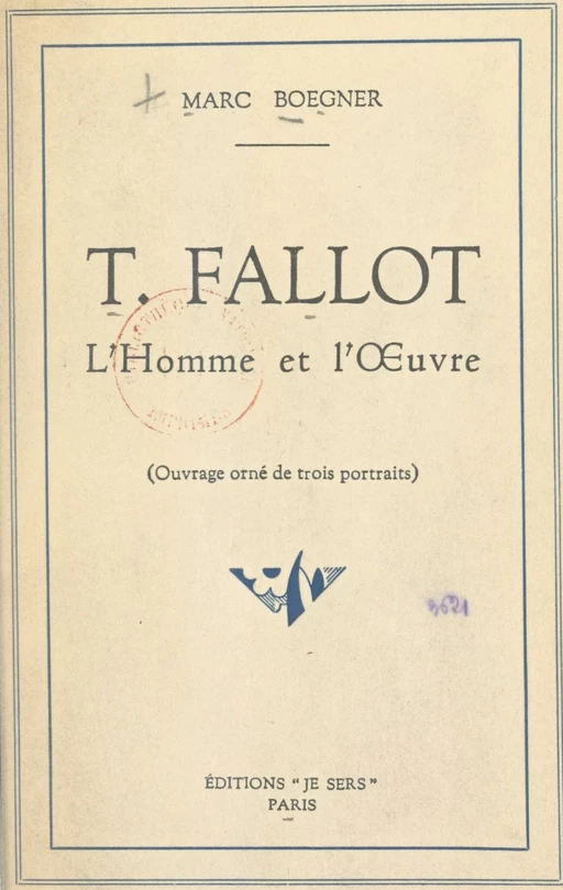 T. Fallot - Marc Boegner - FeniXX réédition numérique