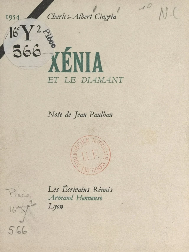 Xénia et le diamant - Charles-Albert Cingria - FeniXX réédition numérique