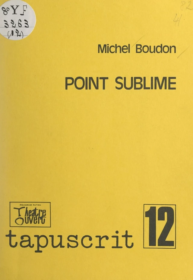 Point sublime - Michel Boudon - FeniXX réédition numérique