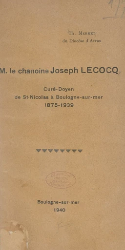 M. le chanoine Joseph Lecocq